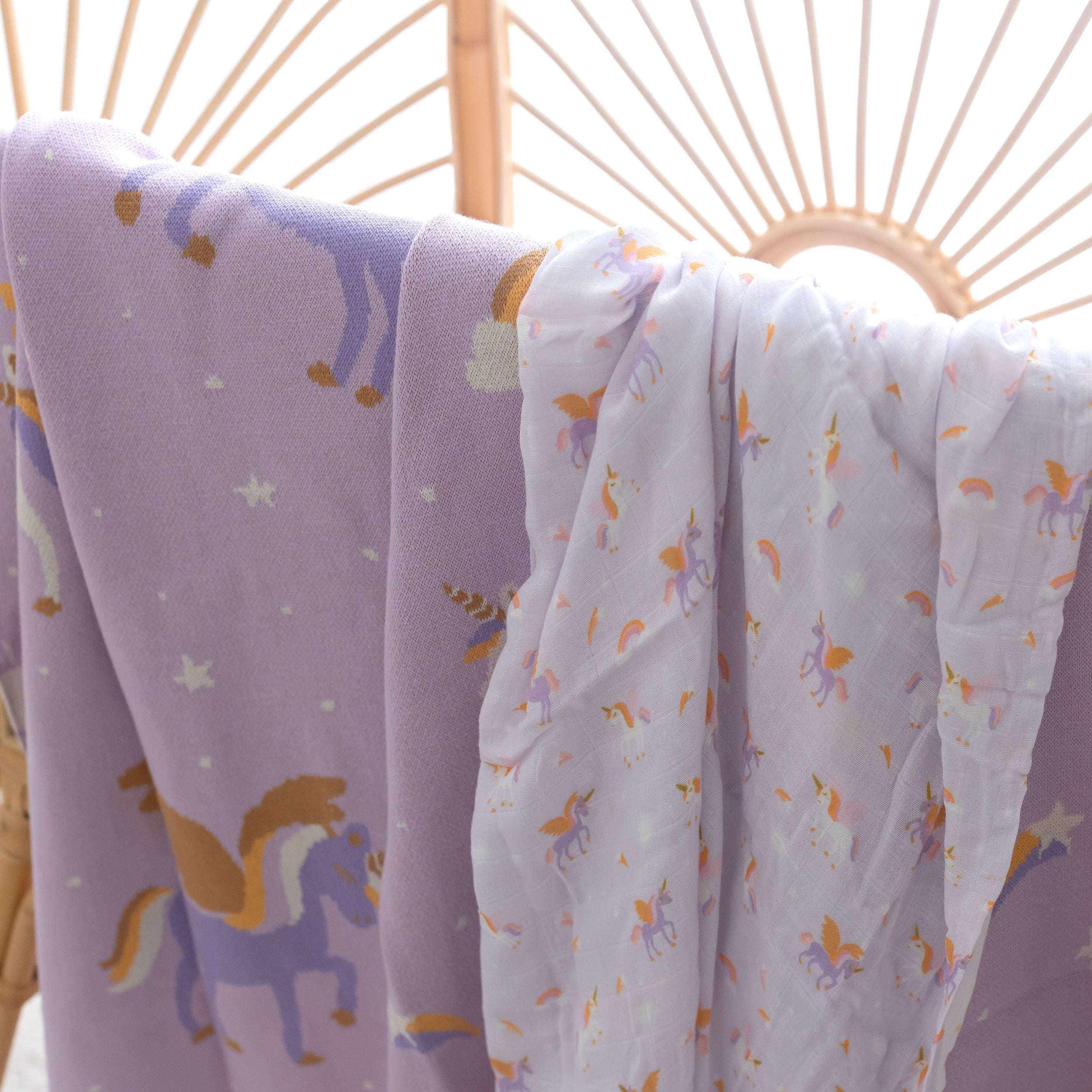 Unicorns Organic Muslin Wrap Swaddle