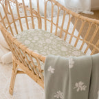 Zanzibar Organic Fitted Bassinet Sheet/Change Pad Cover - SECONDS