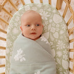Zanzibar Organic Fitted Bassinet Sheet/Change Pad Cover - SECONDS