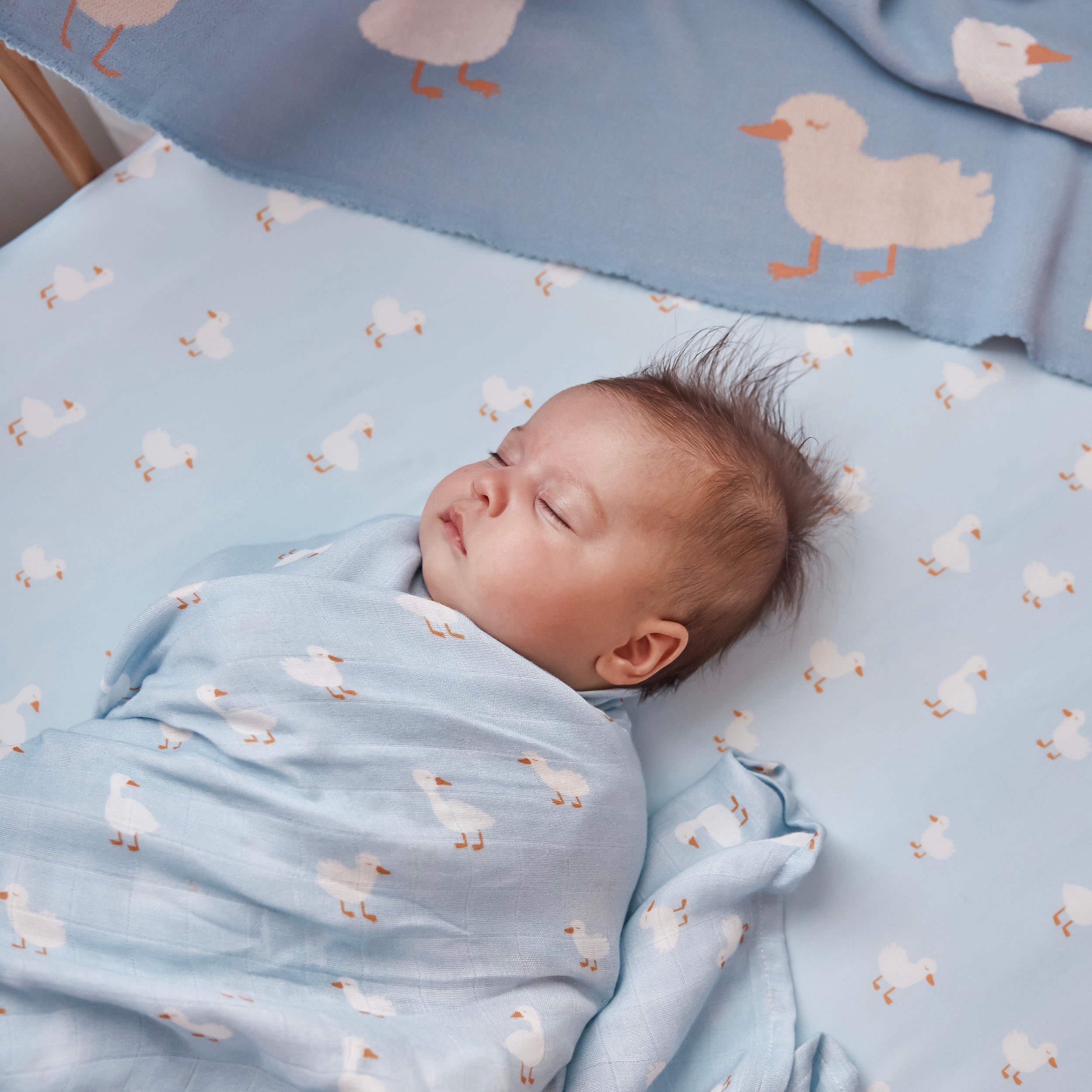 Blue Ducks Organic Fitted Bassinet Sheet/Change Pad Cover
