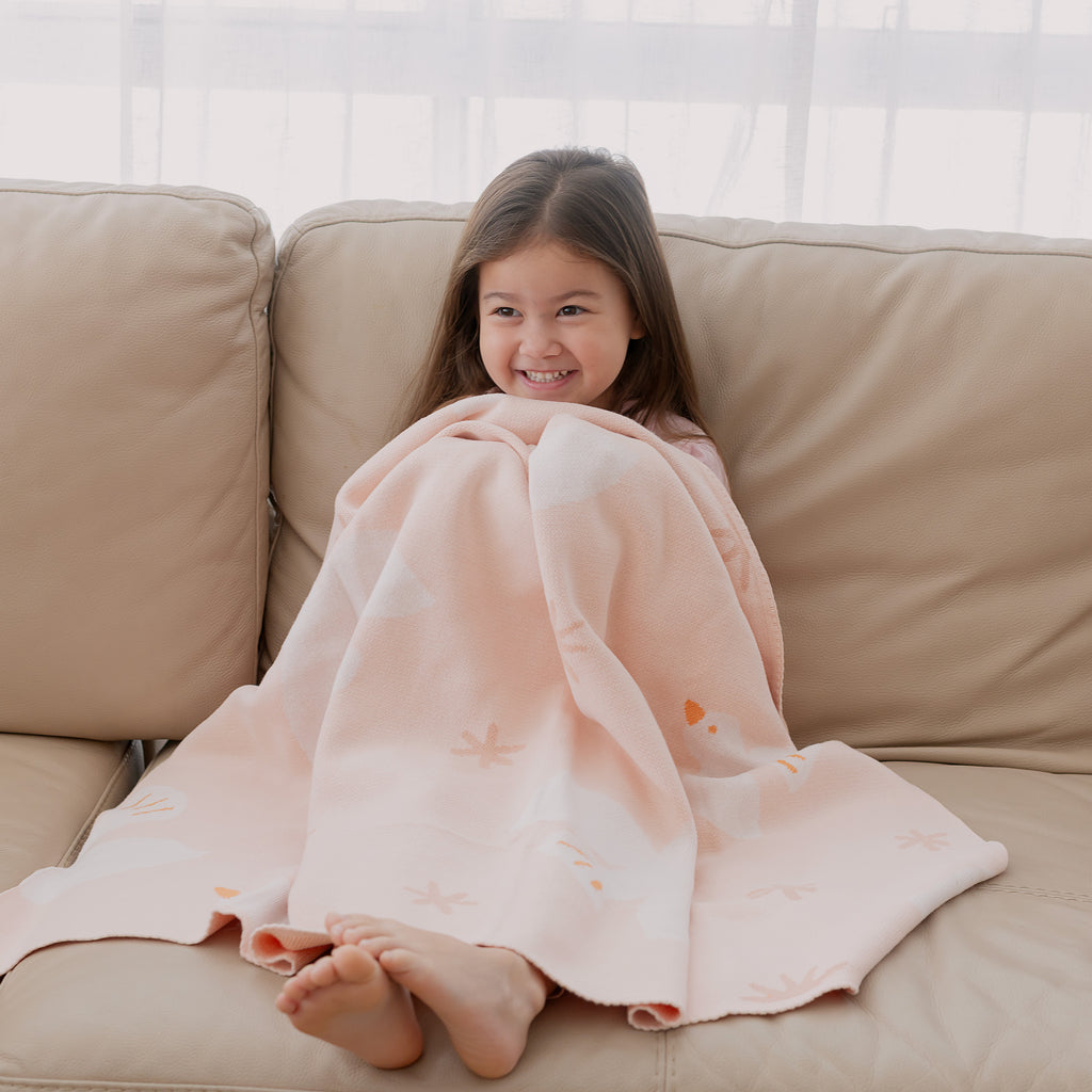 Pink Doves Blanket