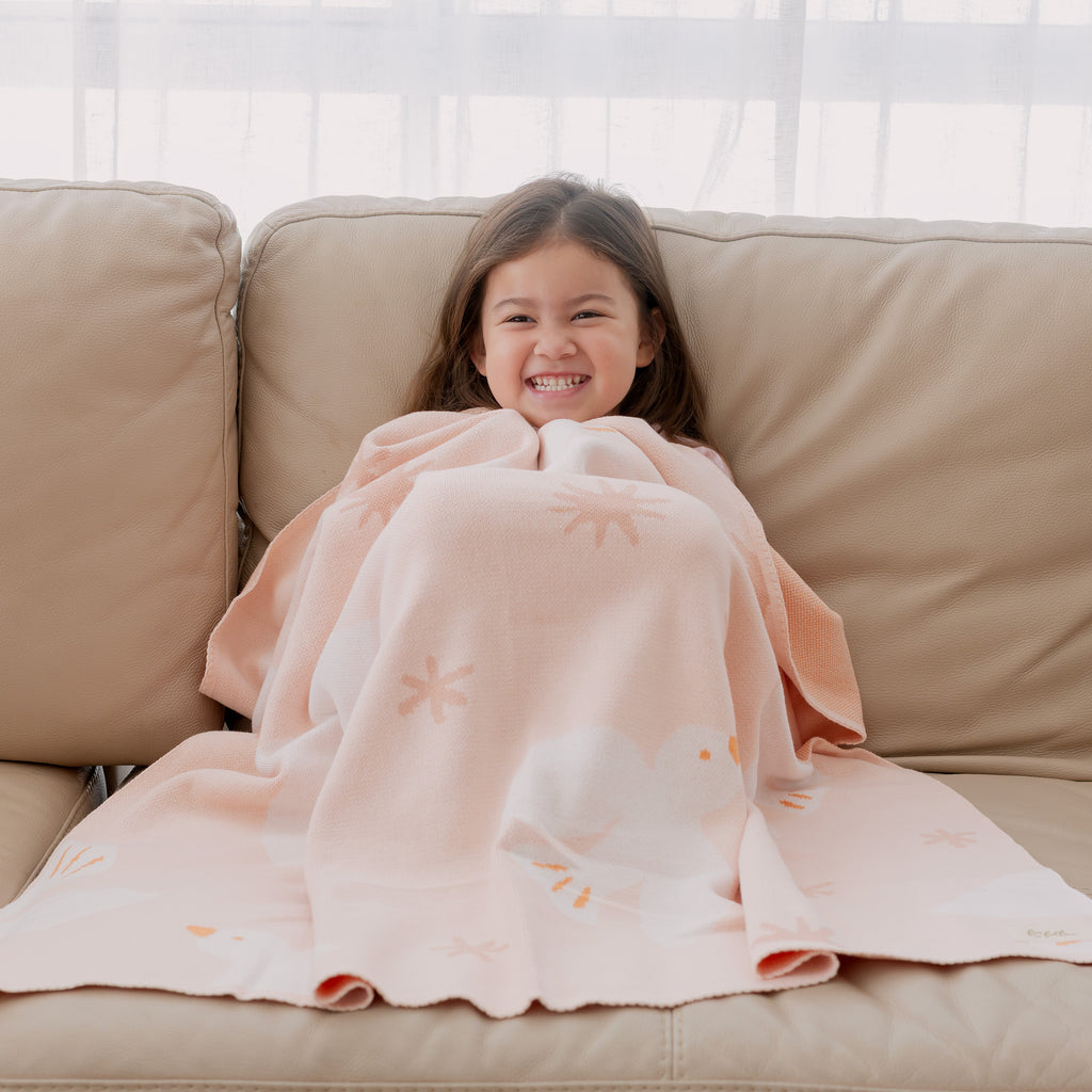 Pink Doves Blanket