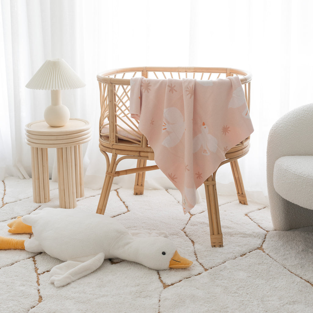 Pink Doves Blanket