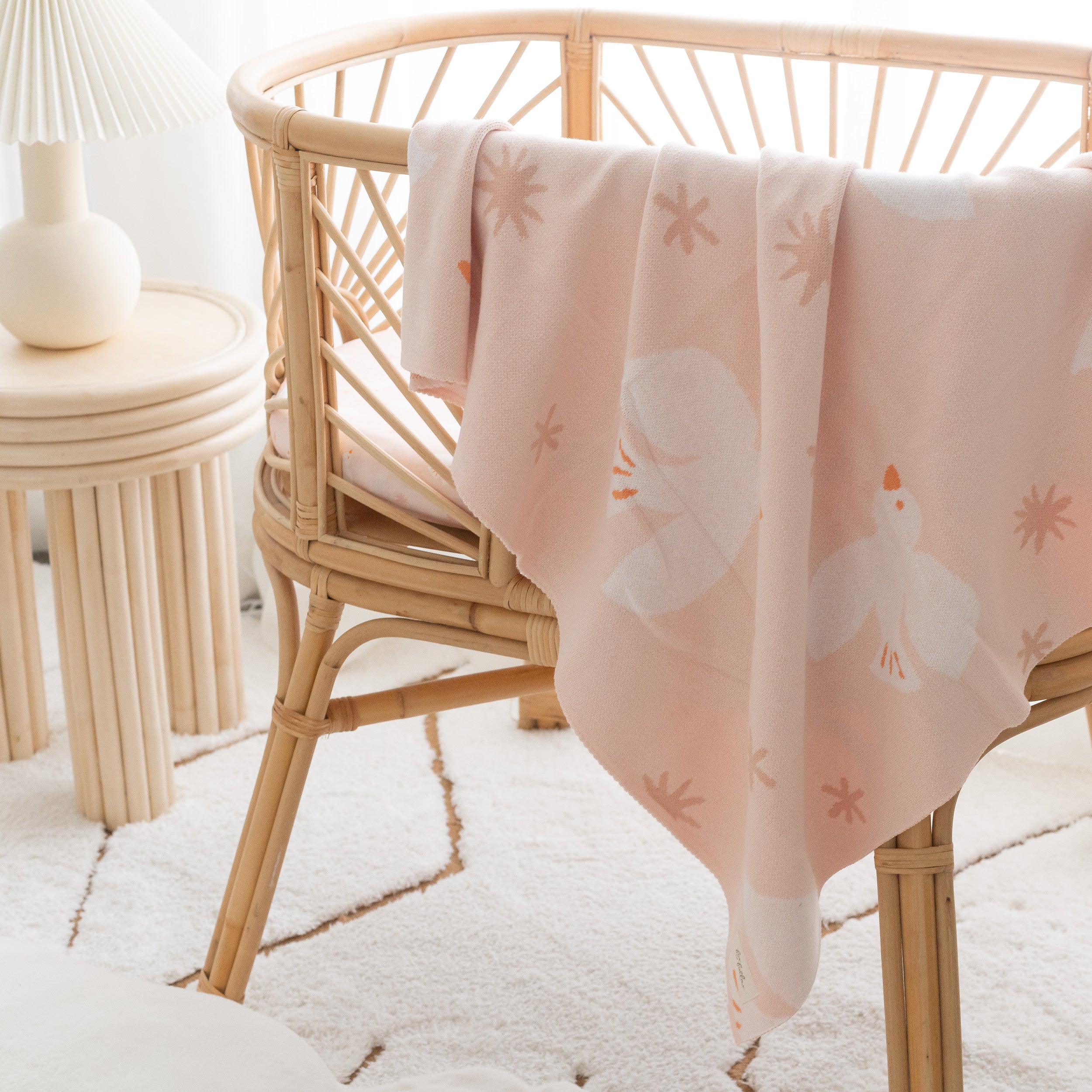 Pink Doves Blanket
