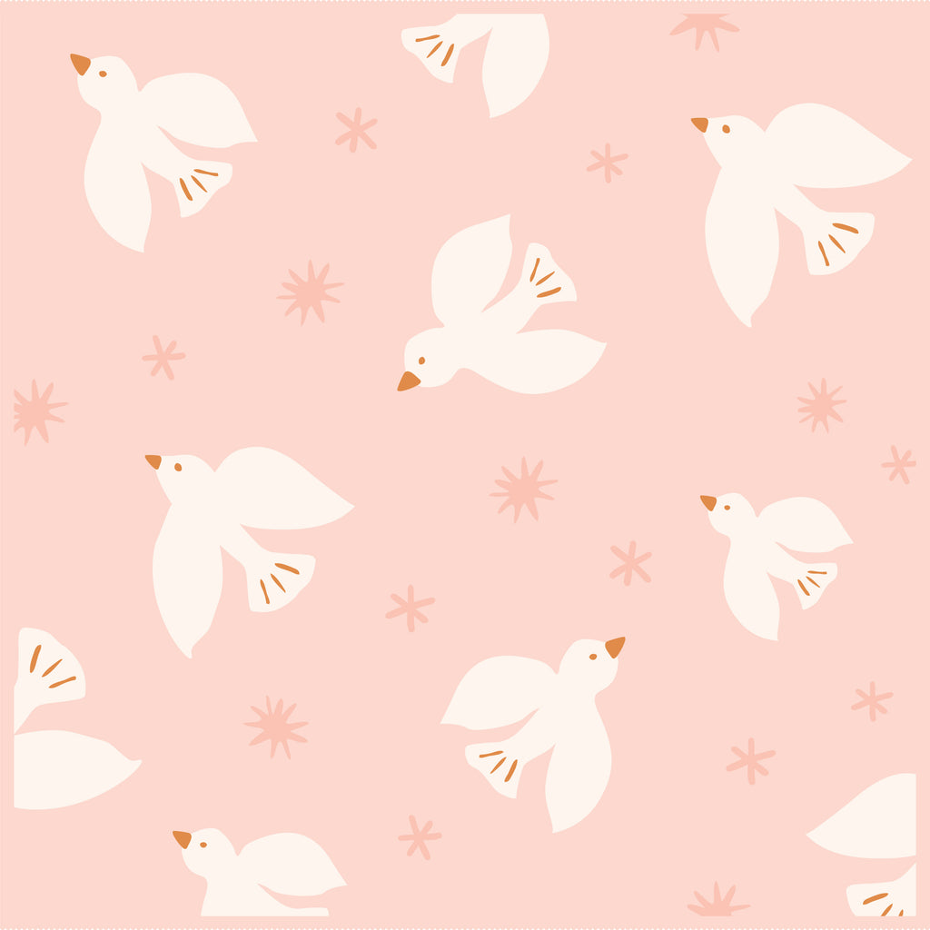 Pink Doves Blanket