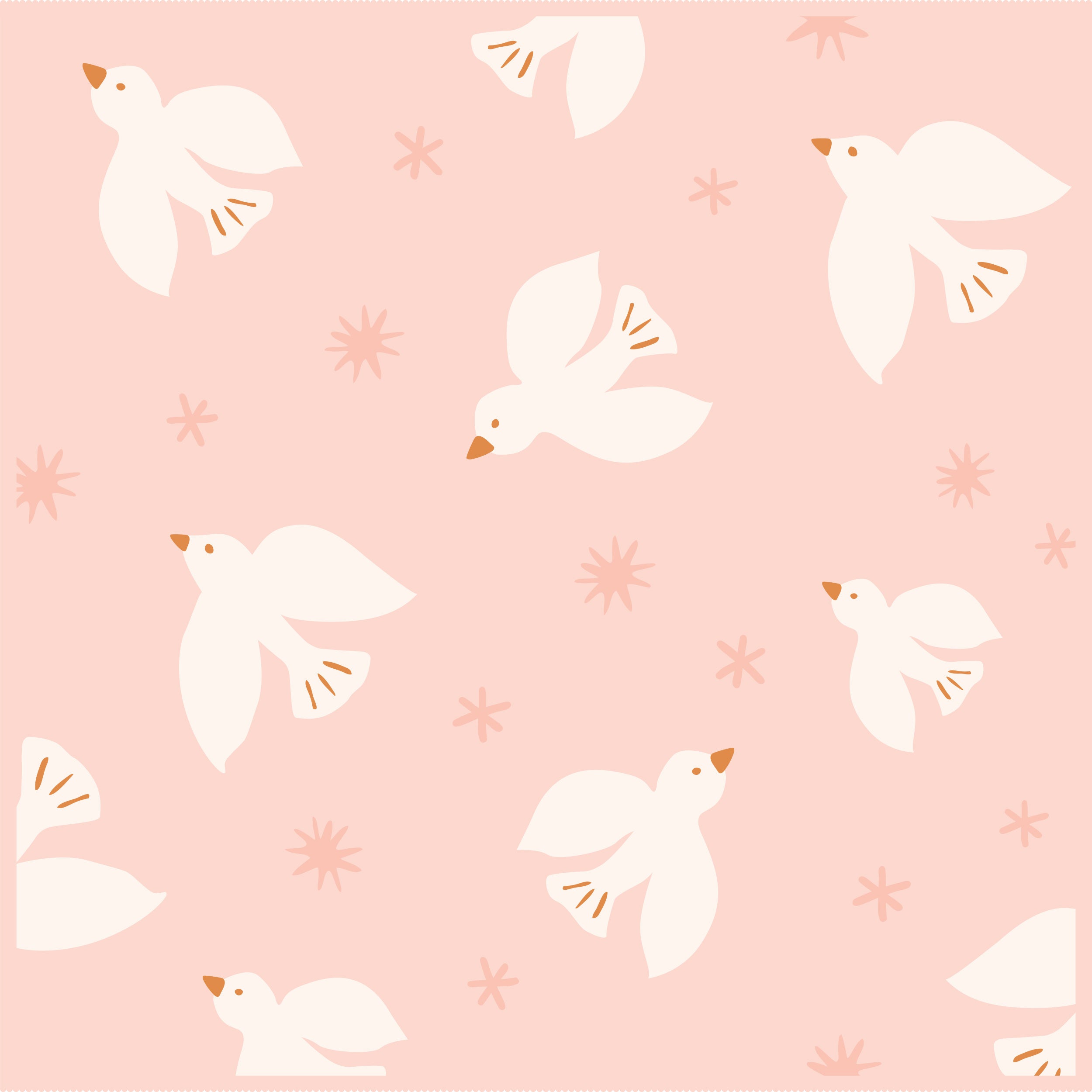 Pink Doves Blanket