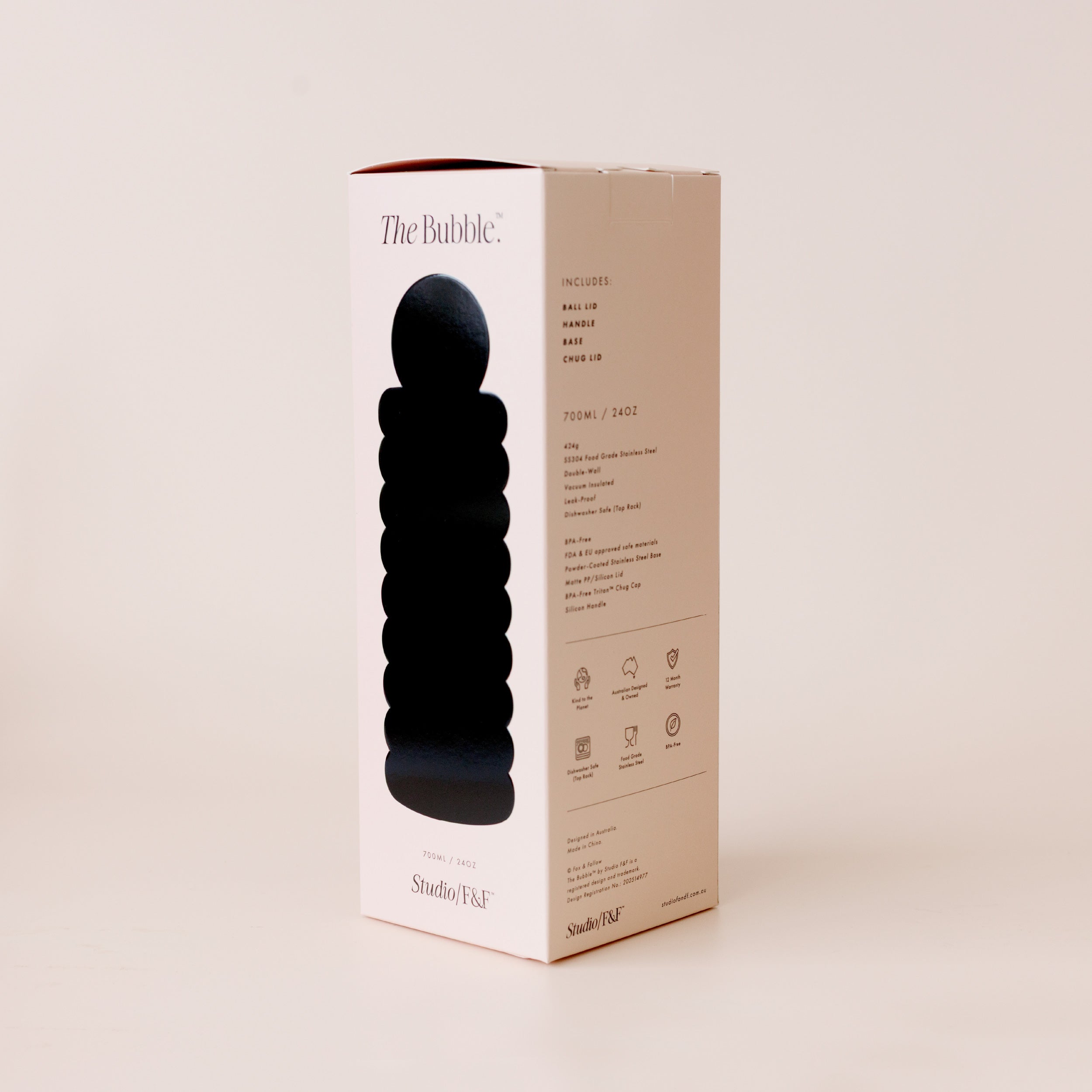 The Bubble Reusable Water Bottle 700ml - Latte - PRE-ORDER (LATE-APRIL)