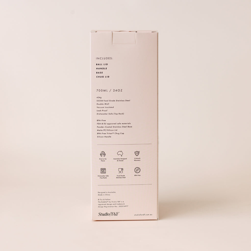 The Bubble Reusable Water Bottle 700ml - Latte - PRE-ORDER (LATE-APRIL)