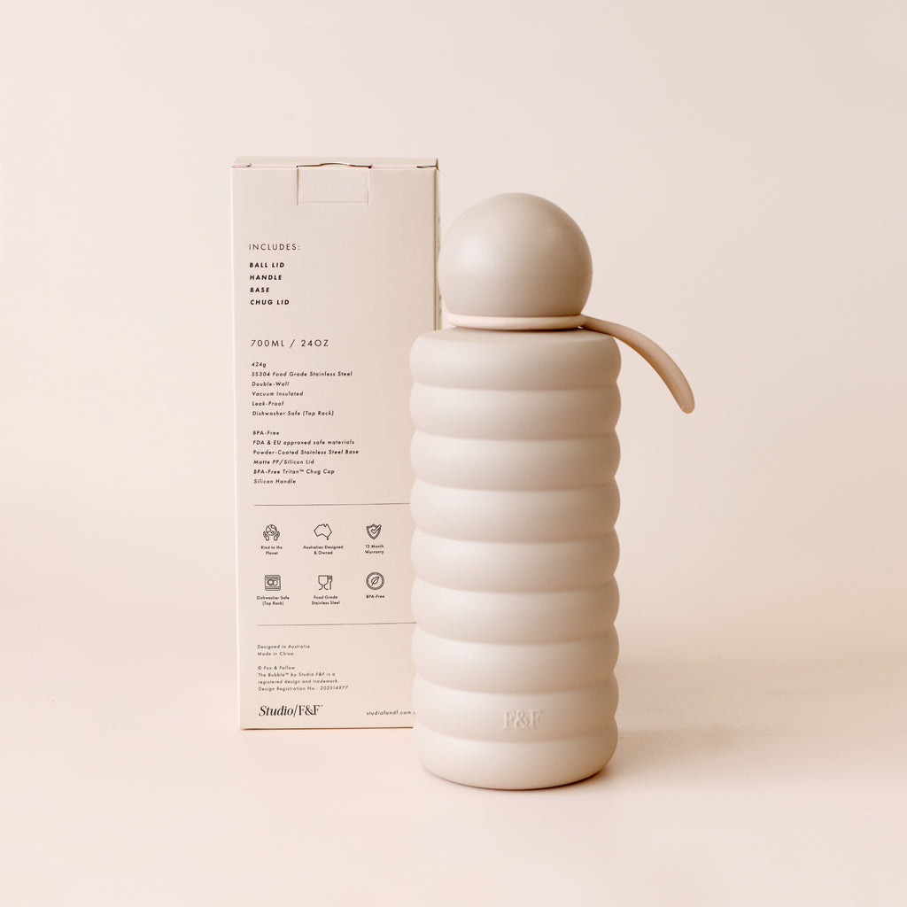The Bubble Reusable Water Bottle 700ml - Latte - PRE-ORDER (LATE-APRIL)