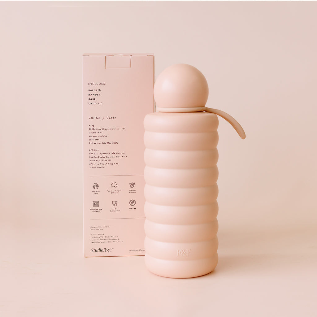 The Bubble Reusable Water Bottle 700ml - Blush - PRE-ORDER (LATE-APRIL)