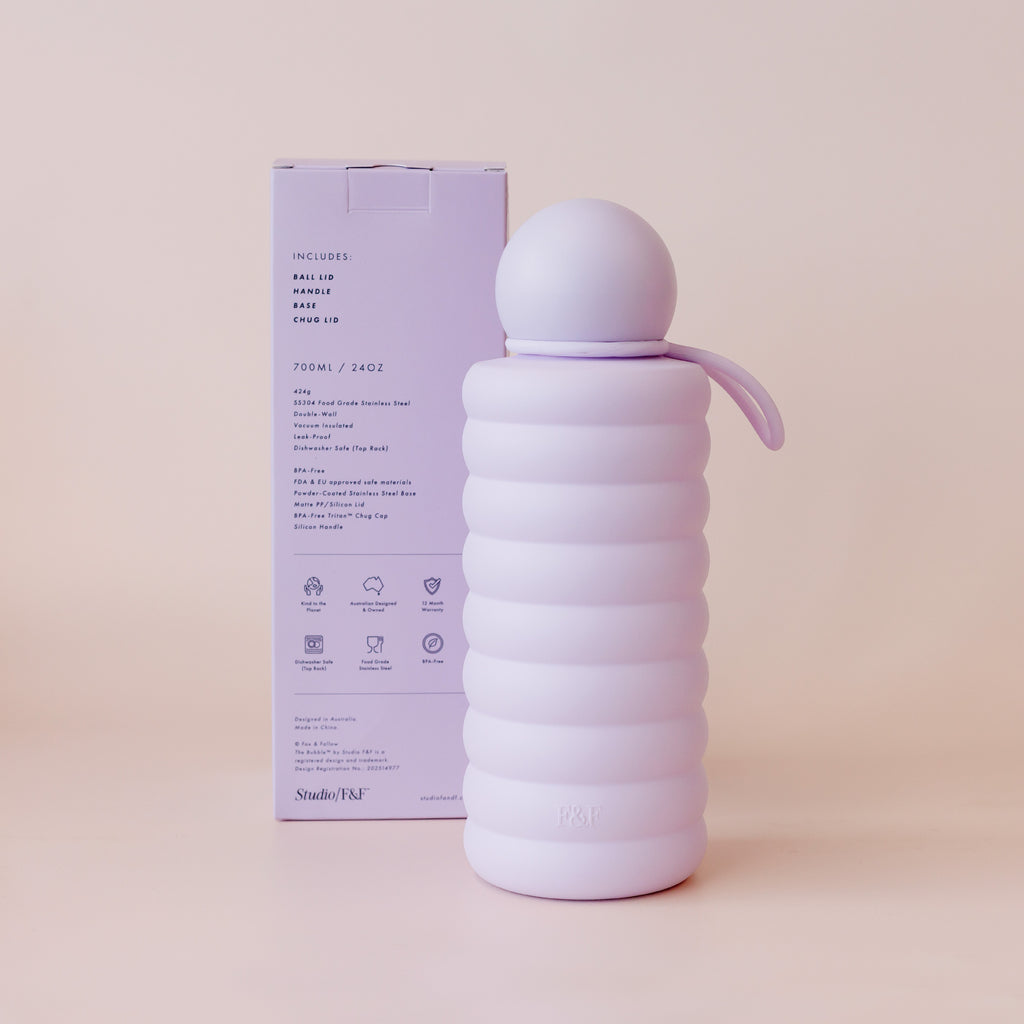 The Bubble Reusable Water Bottle 700ml - Lavender - PRE-ORDER (LATE-APRIL)