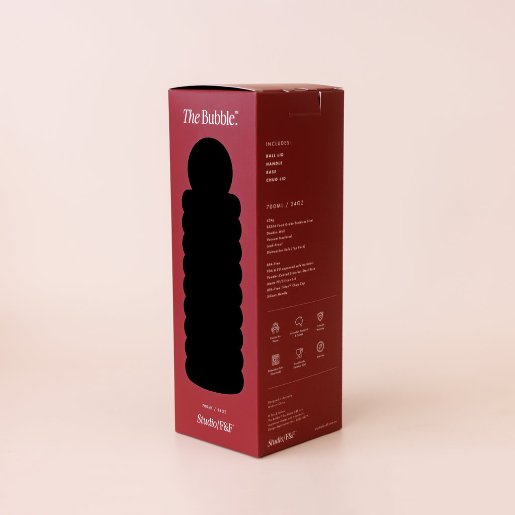 The Bubble Reusable Water Bottle 700ml - Cherry - PRE-ORDER (LATE-APRIL)