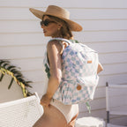 Sage Check Backpack