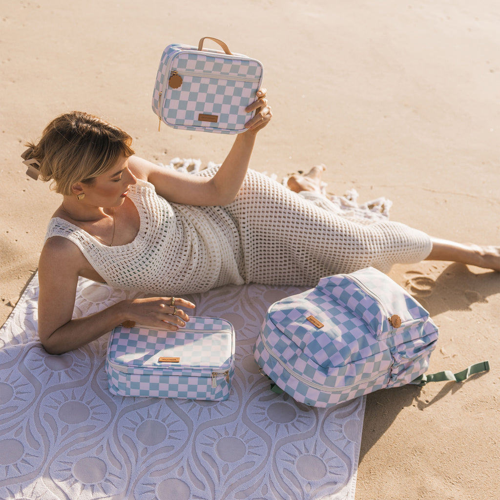 Sage Check Mini Lunch Bag - SECONDS