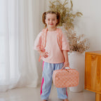 Peach Check Backpack - SECONDS