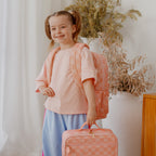 Peach Check Large Lunch Bag - SECONDS