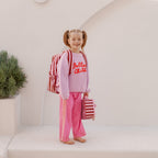 Burgundy Stripe Backpack