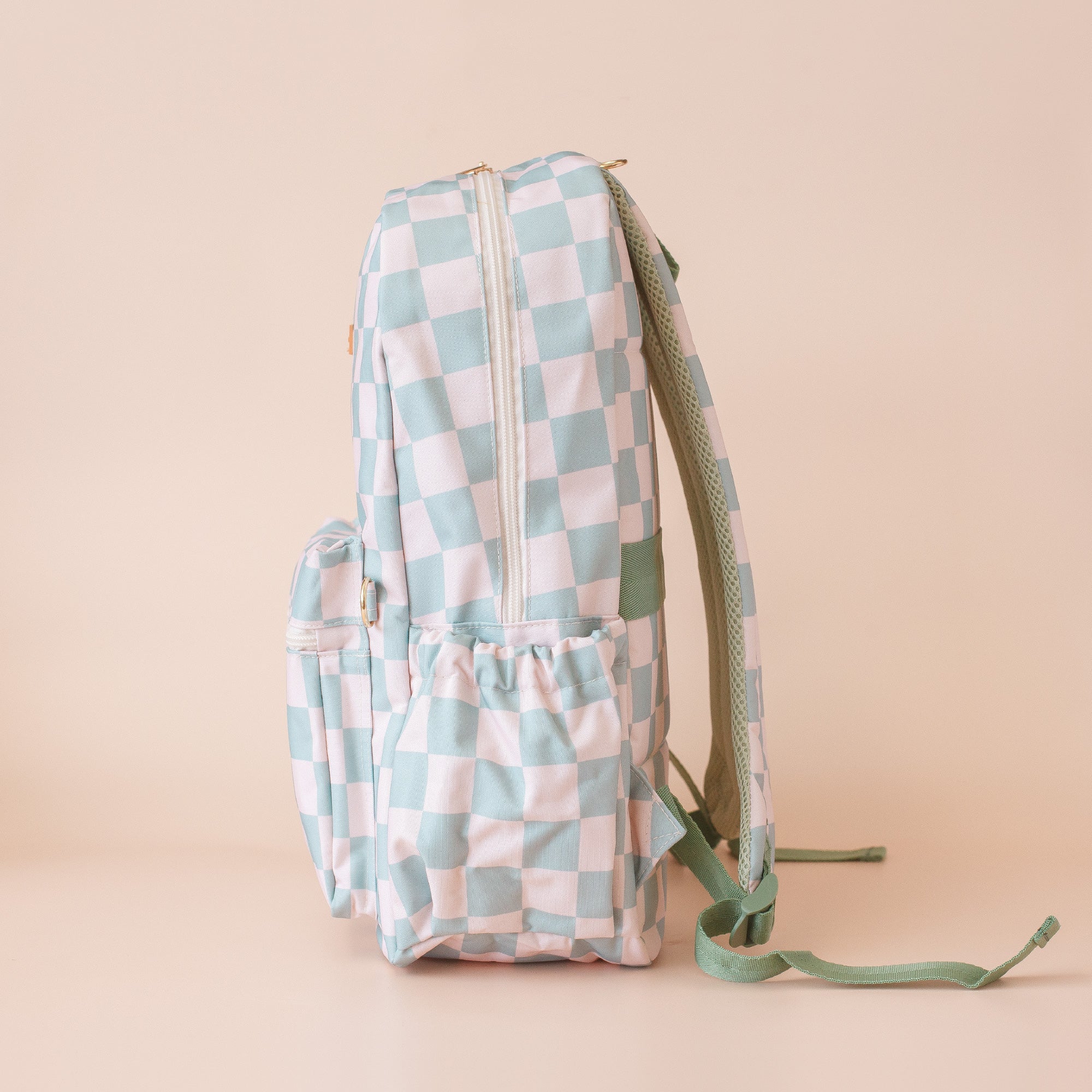 Sage Check Backpack - LOW STOCK