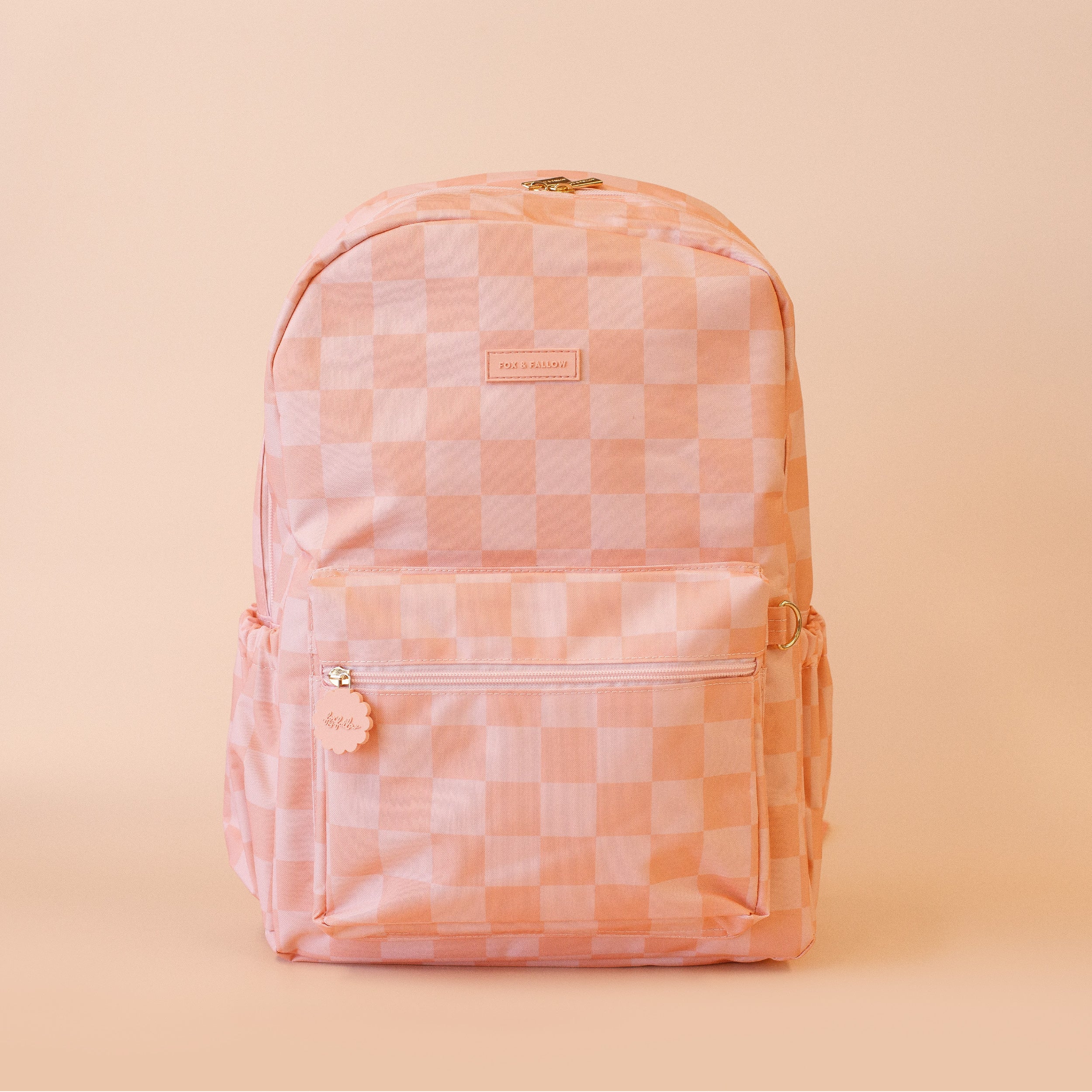 Peach Check Backpack - SECONDS