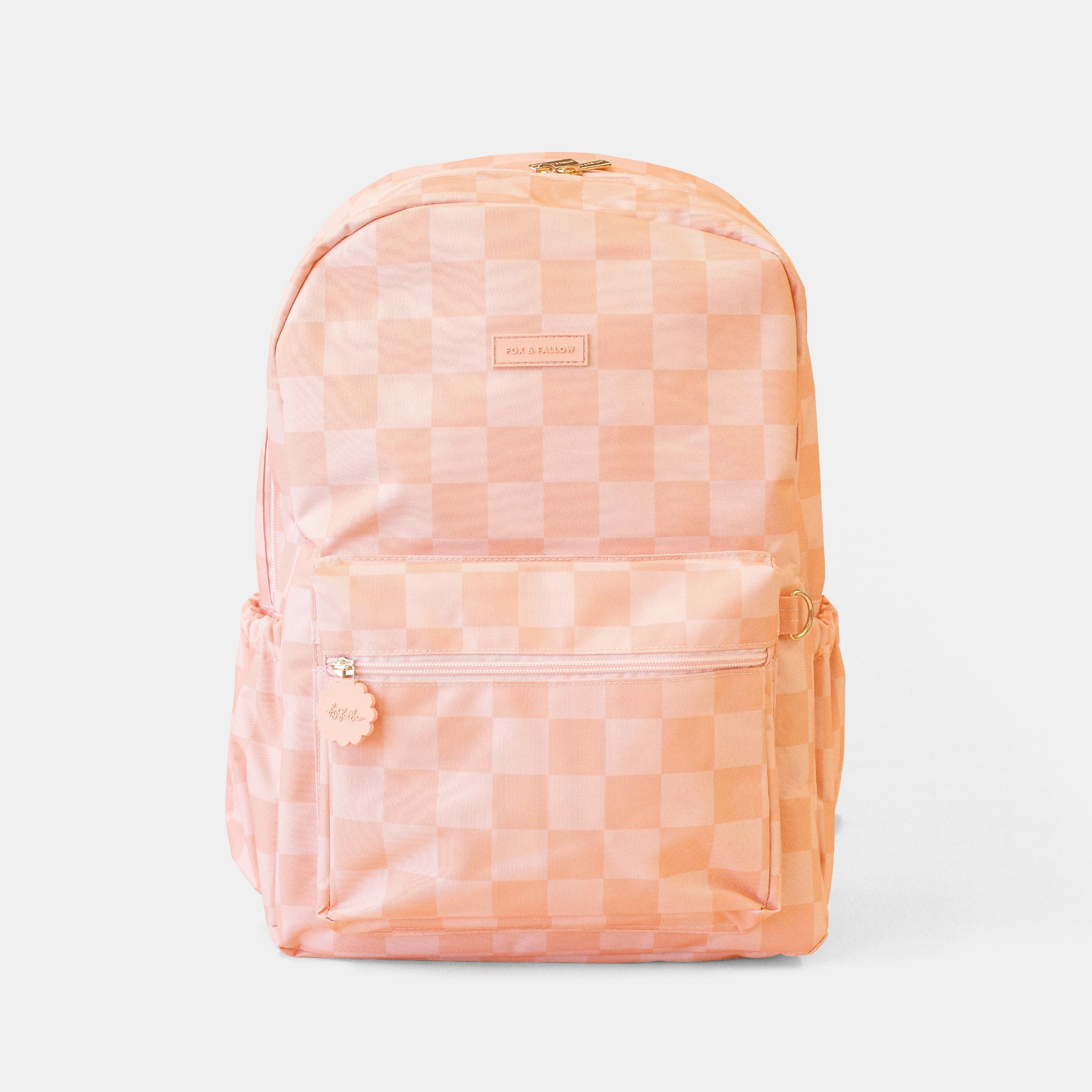 Peach Check Backpack - SECONDS