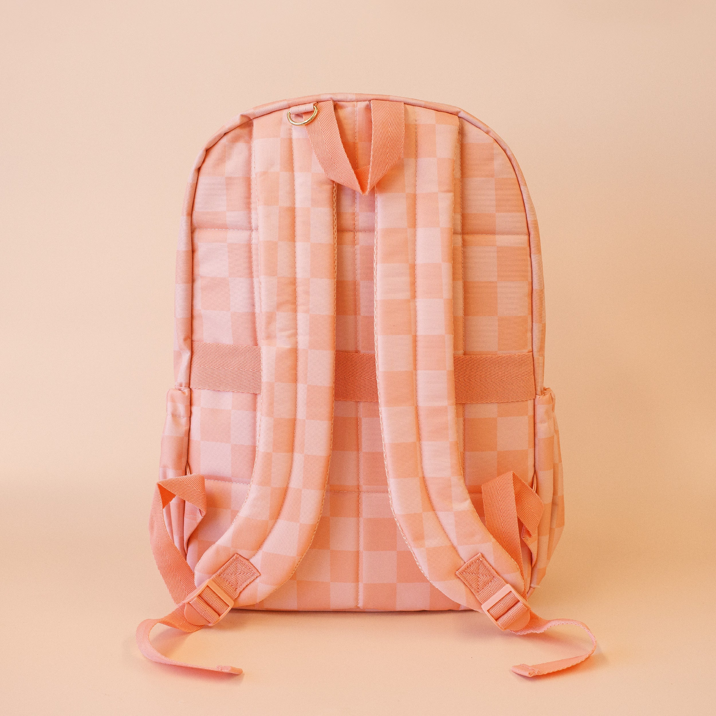 Peach Check Backpack - SECONDS