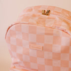 Peach Check Backpack - SECONDS