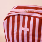 Burgundy Stripe Backpack