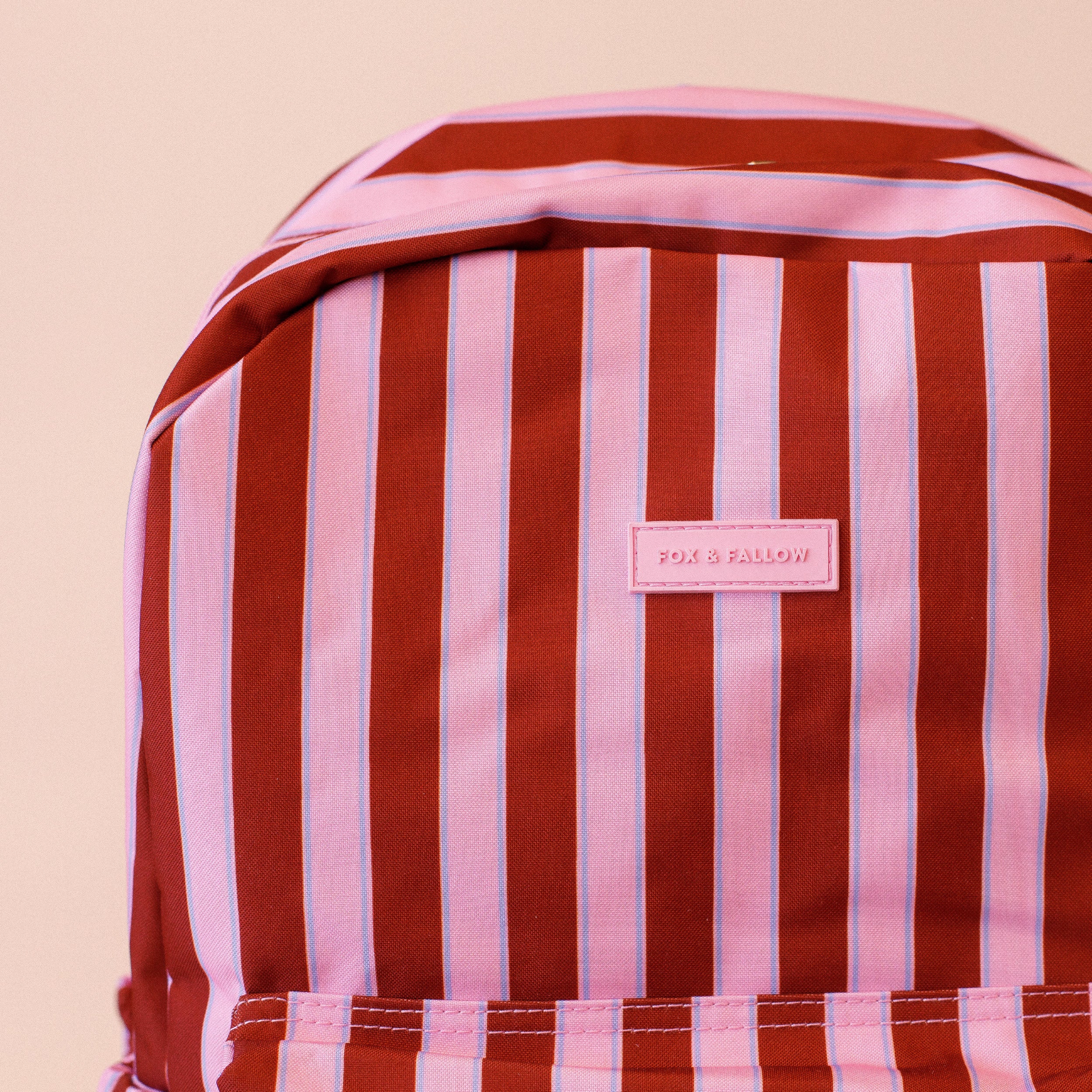 Burgundy Stripe Backpack