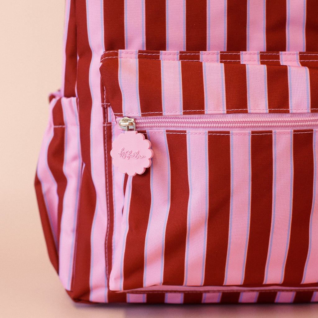 Burgundy Stripe Backpack