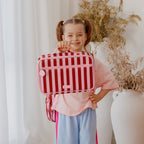 Burgundy Stripe Backpack