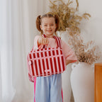 Burgundy Stripe Large Lunch Bag - PRE-ORDER (APRIL)