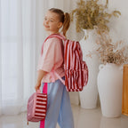 Burgundy Stripe Backpack