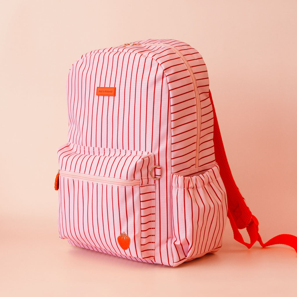 Strawberry Stripe Backpack - PRE-ORDER (JUNE)