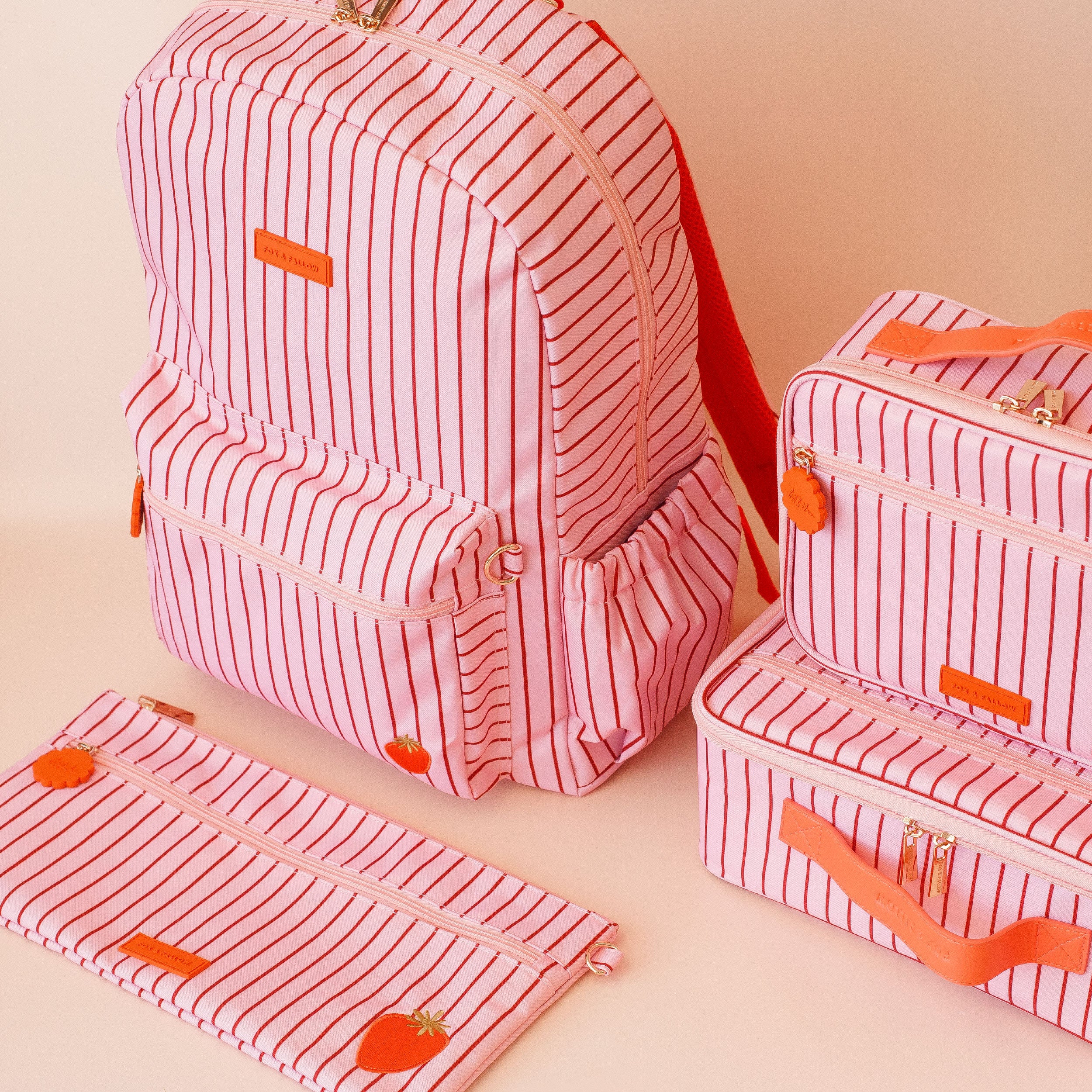 Strawberry Stripe Large Pencil Case - PRE-ORDER (APRIL)