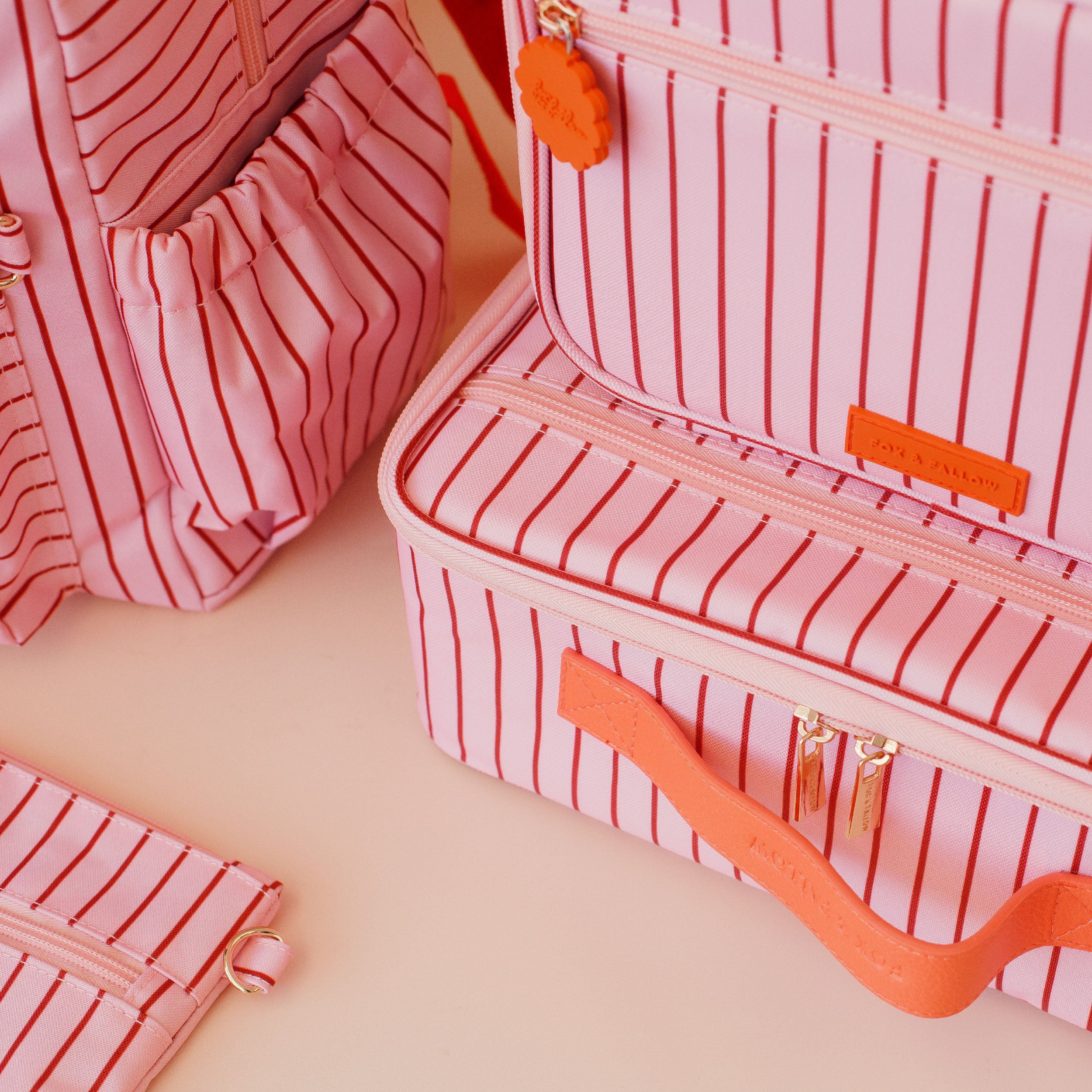 Strawberry Stripe Large Lunch Bag - PRE-ORDER (AUGUST)