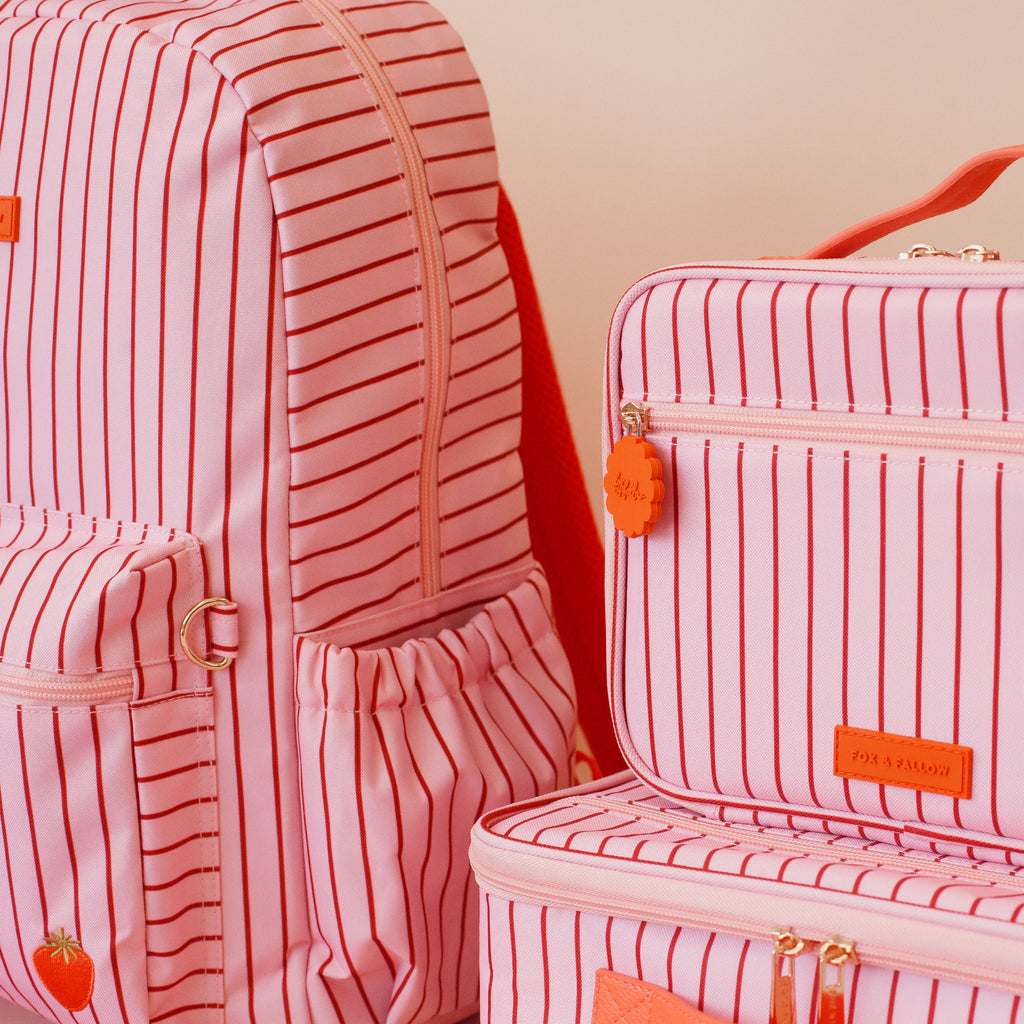 Strawberry Stripe Large Lunch Bag - PRE-ORDER (AUGUST)