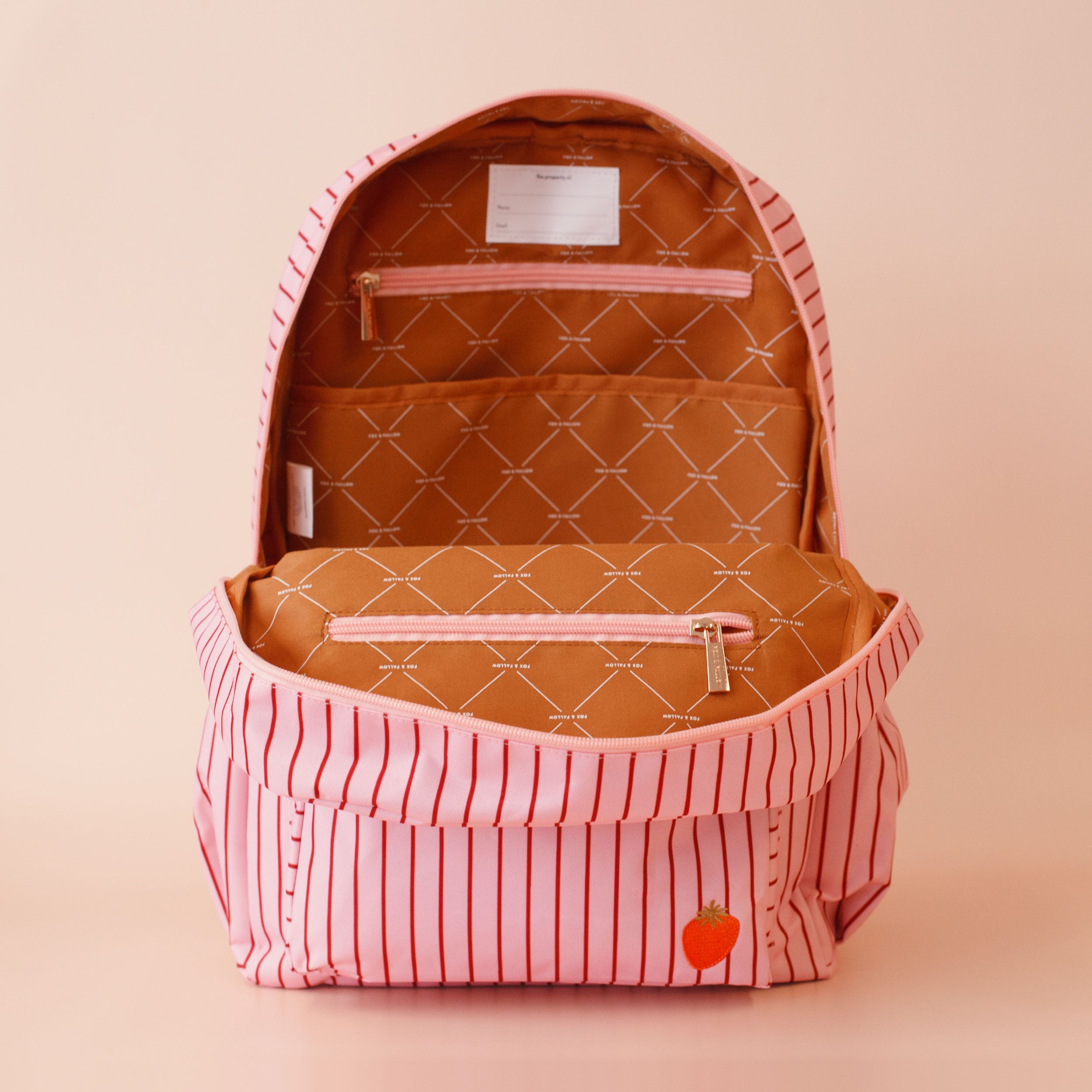 Strawberry Stripe Backpack - PRE-ORDER (JUNE)