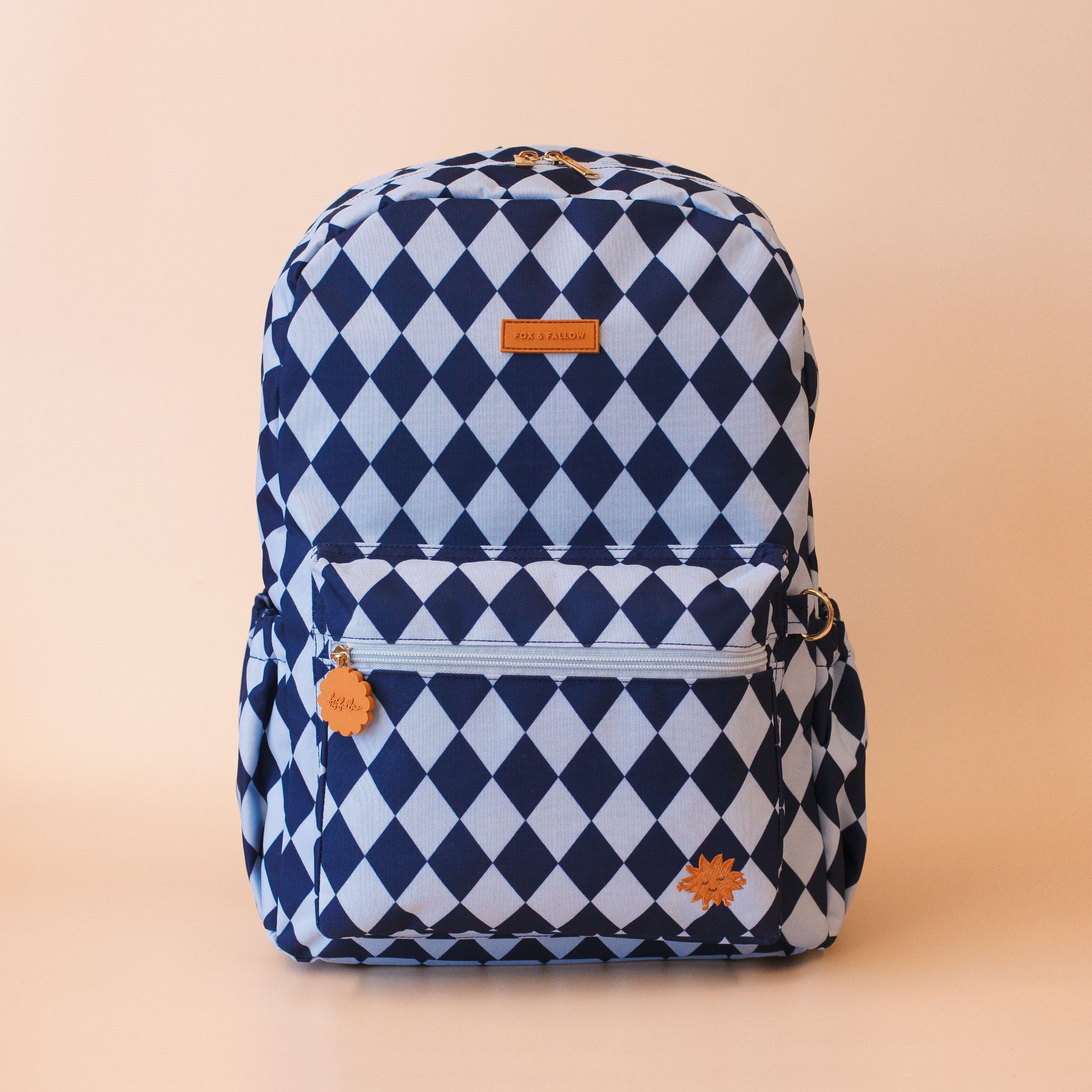 Navy Diamonds Backpack