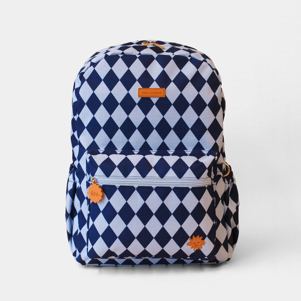 Navy Diamonds Backpack