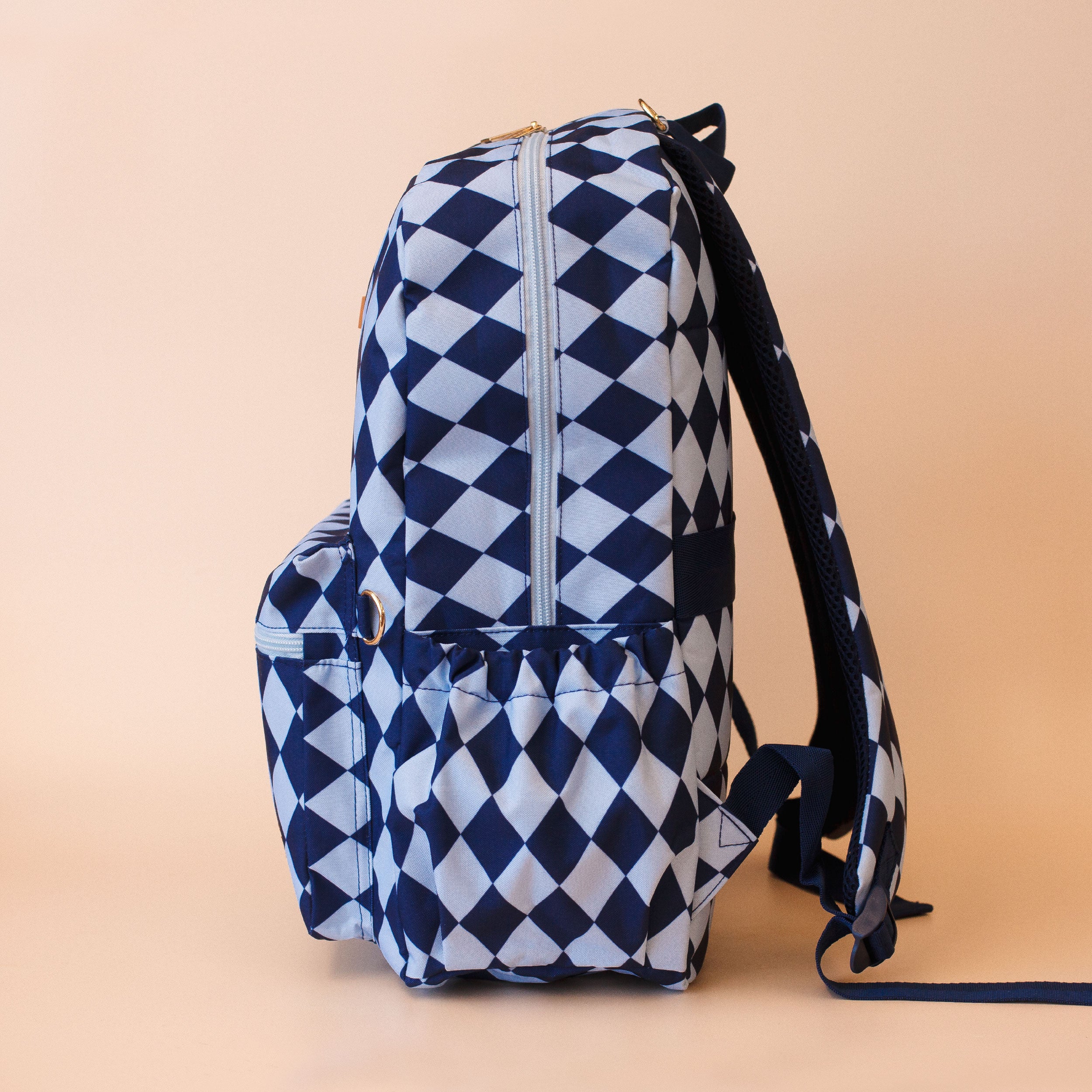 Navy Diamonds Backpack