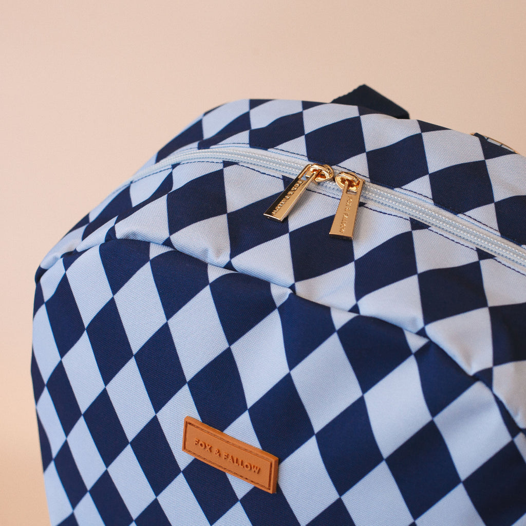 Navy Diamonds Backpack