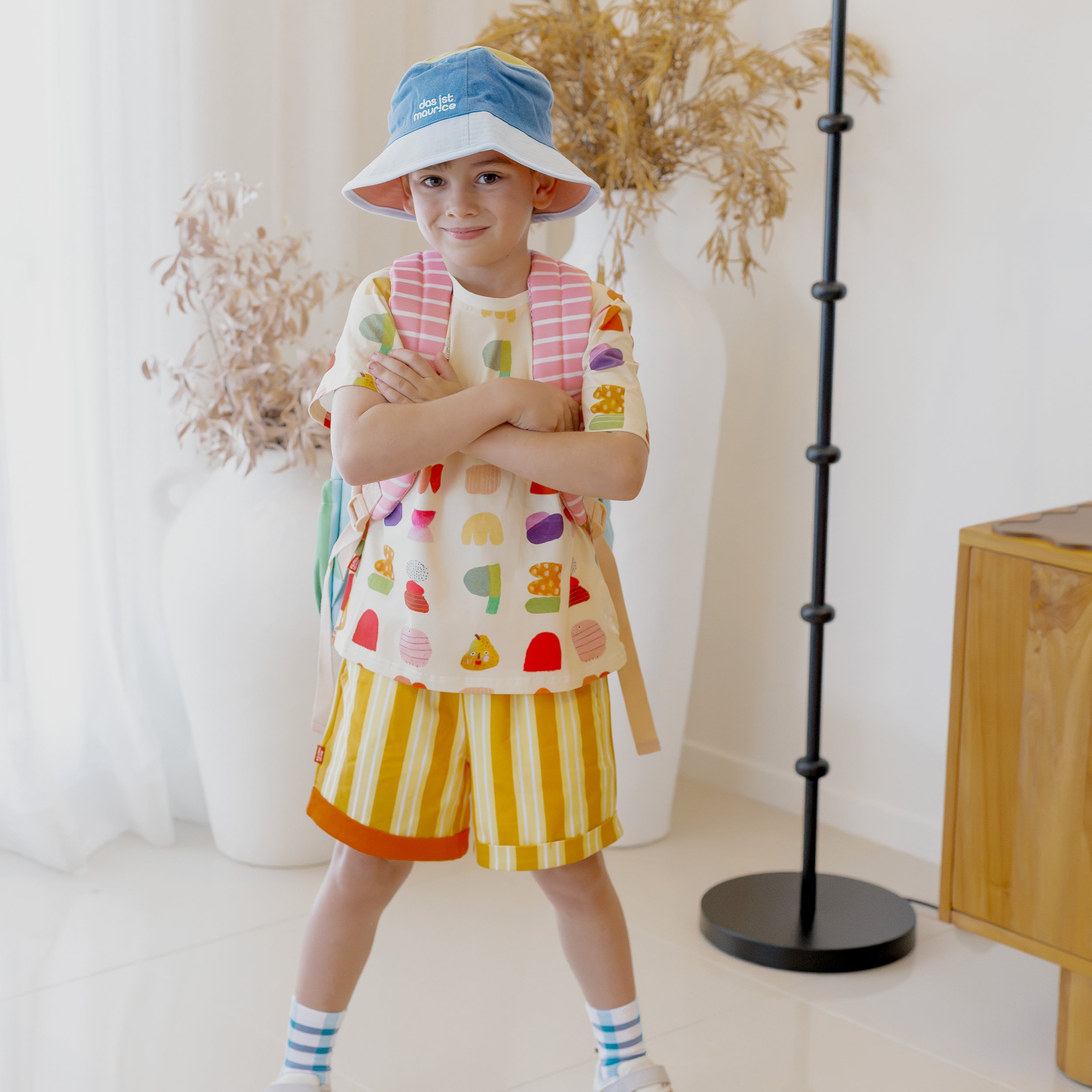 Fox & Fallow x Das Ist Maurice Stripes Junior Backpack - Medium 20L - PRE-ORDER (17 SEP)