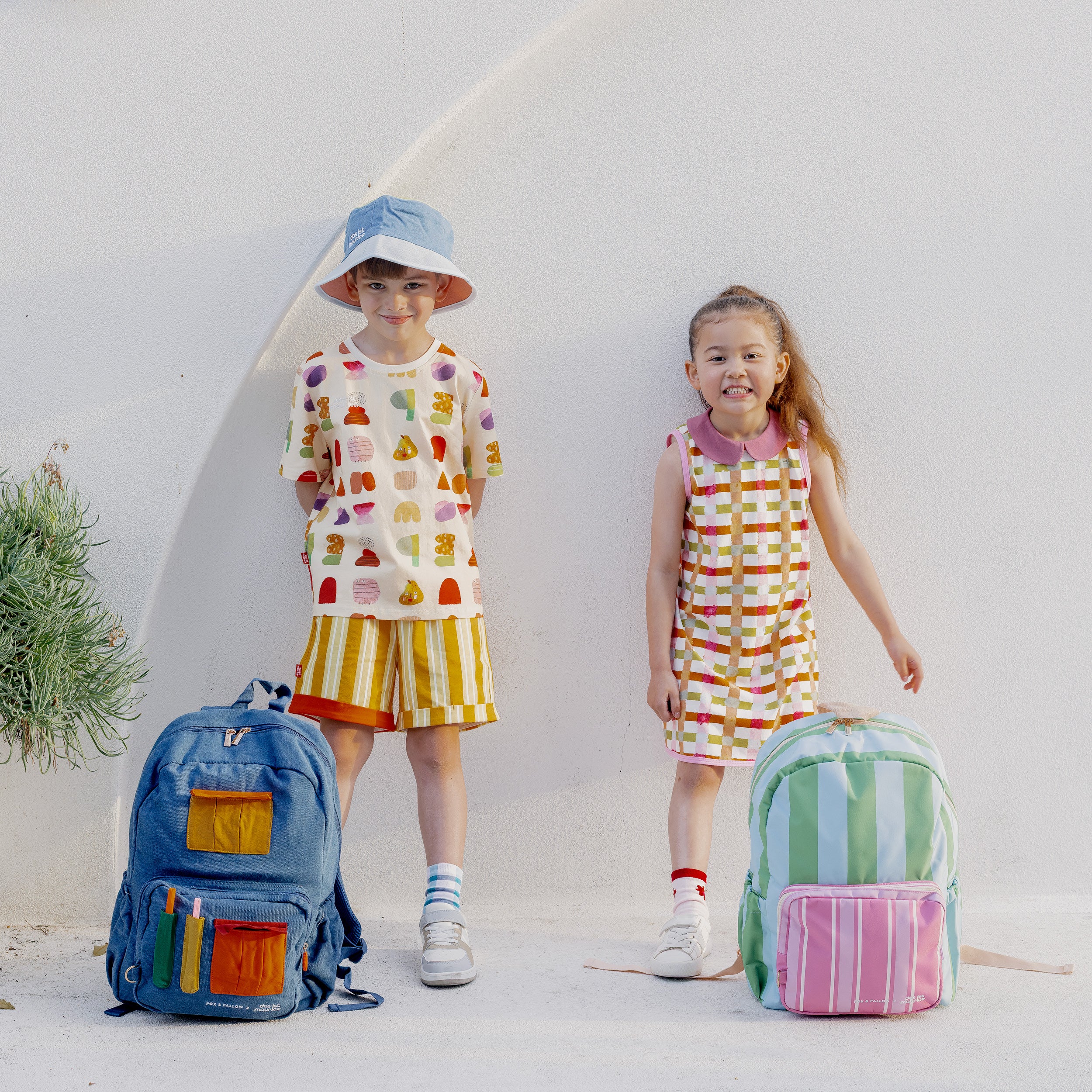 Fox & Fallow x Das Ist Maurice Stripes Junior Backpack - Medium 20L - PRE-ORDER (17 SEP)
