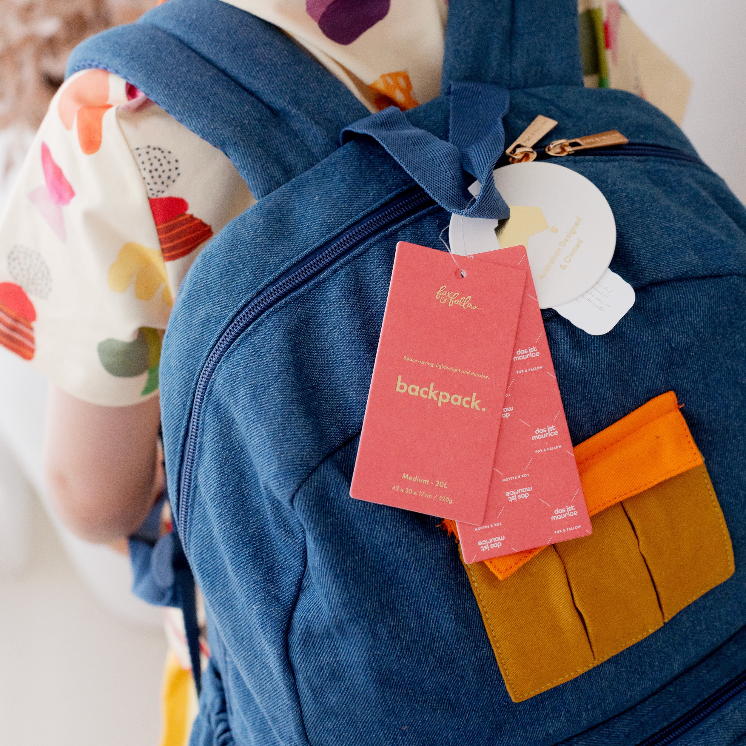 Fox & Fallow x Das Ist Maurice Denim Pocket Junior Backpack - Medium 20L - PRE-ORDER (17 SEP)