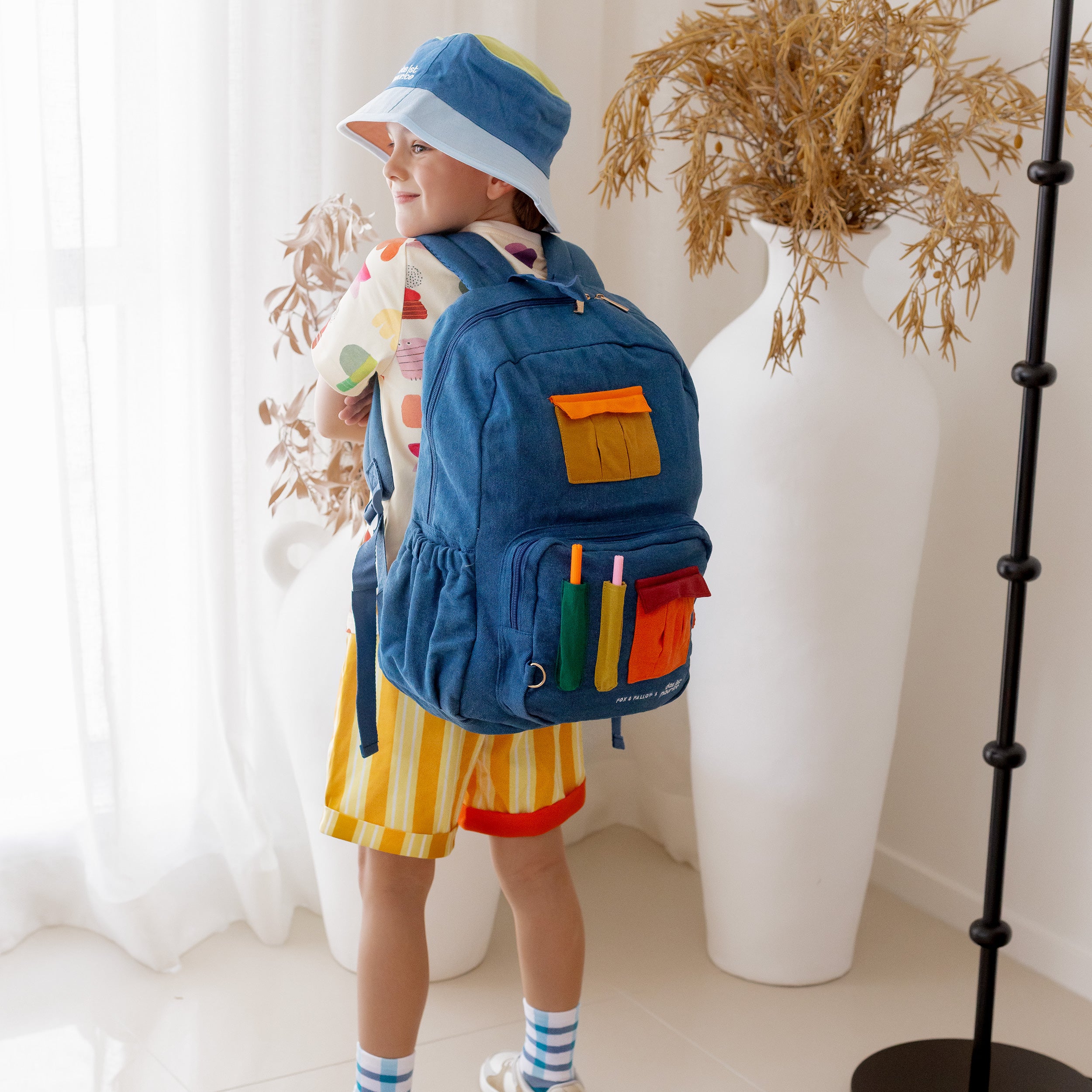 Fox & Fallow x Das Ist Maurice Denim Pocket Junior Backpack - Medium 20L - PRE-ORDER (17 SEP)