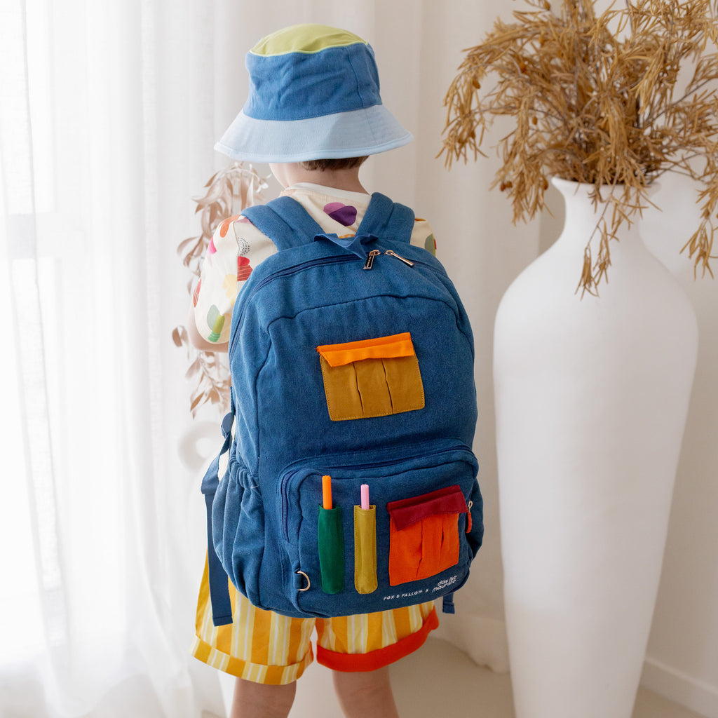 Fox & Fallow x Das Ist Maurice Denim Pocket Junior Backpack - Medium 20L - PRE-ORDER (17 SEP)