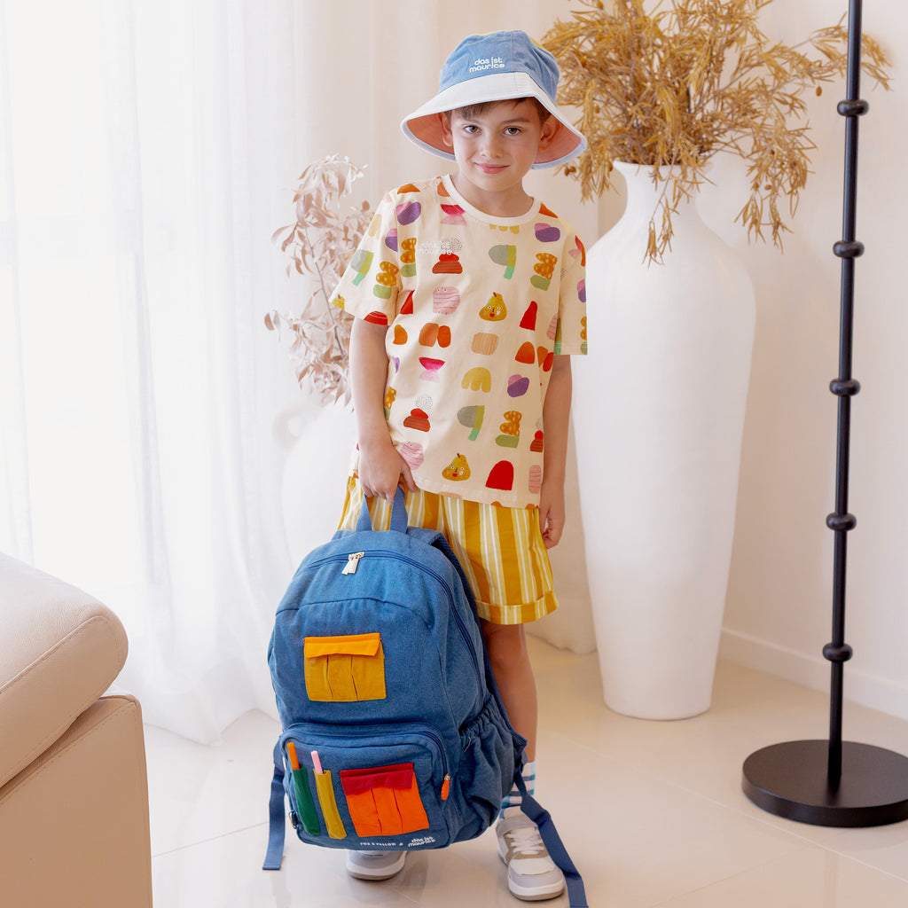 Fox & Fallow x Das Ist Maurice Denim Pocket Junior Backpack - Medium 20L - PRE-ORDER (17 SEP)
