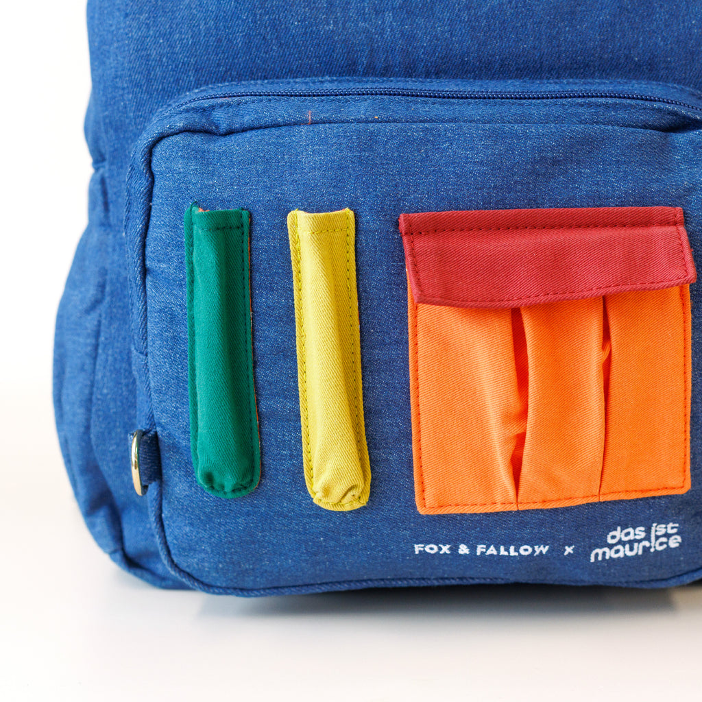Fox & Fallow x Das Ist Maurice Denim Pocket Junior Backpack - Medium 20L - PRE-ORDER (17 SEP)