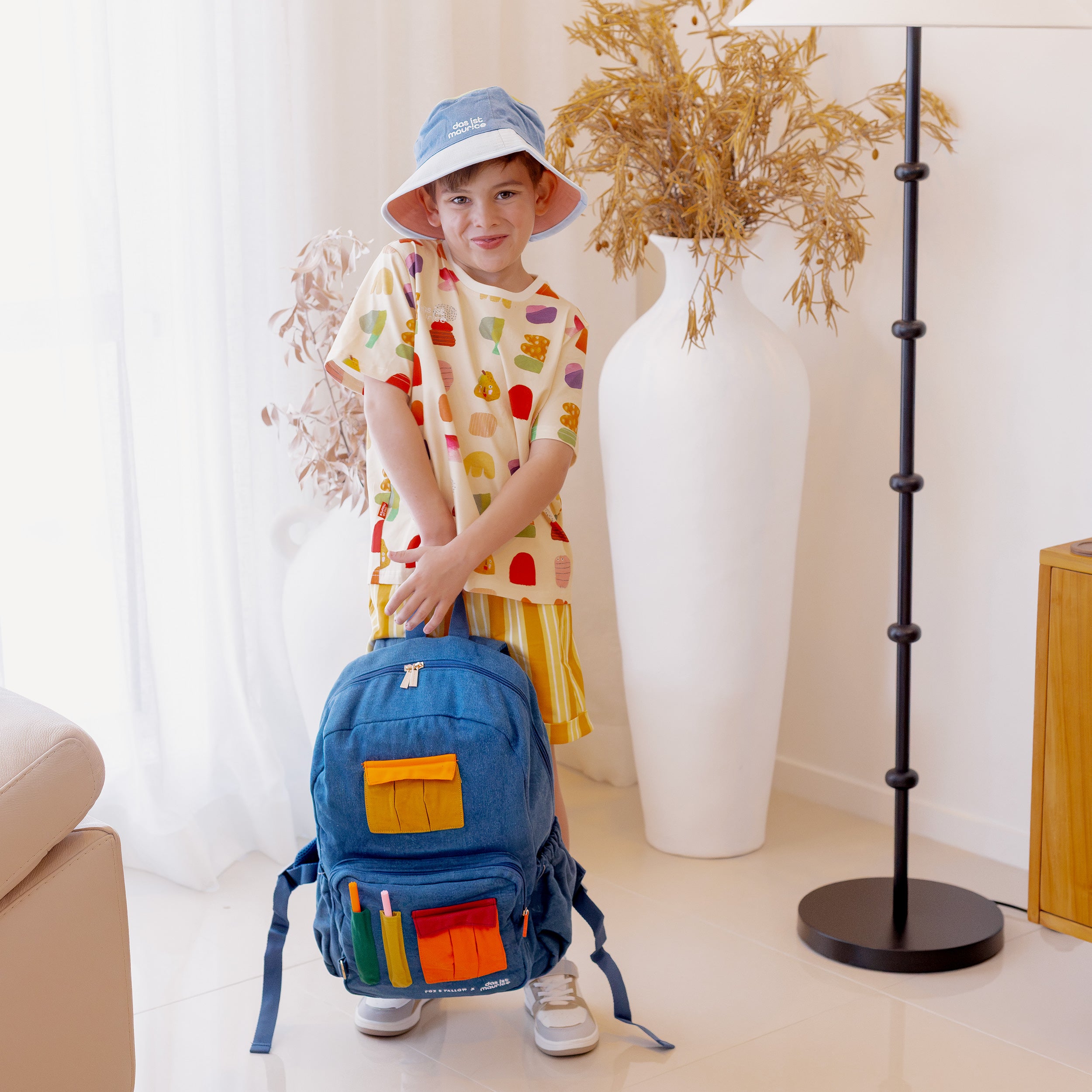Fox & Fallow x Das Ist Maurice Denim Pocket Junior Backpack - Medium 20L - PRE-ORDER (17 SEP)