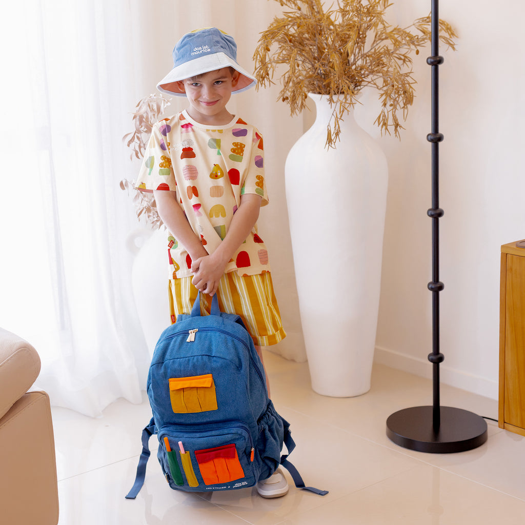 Fox & Fallow x Das Ist Maurice Denim Pocket Junior Backpack - Medium 20L - PRE-ORDER (17 SEP)